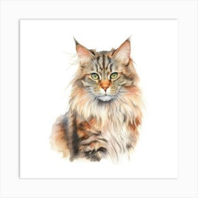 Highlander Cat Portrait 3 Art Print