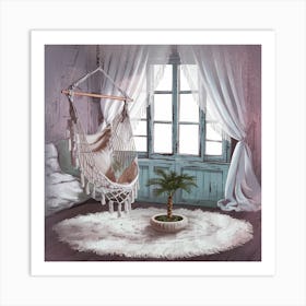 Room With A Hammock Art Print