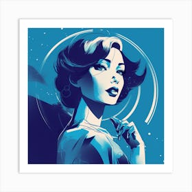 Woman In Space 2 Art Print