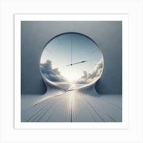 Clock In The Sky 1 Art Print