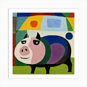 Happy Pig 2 Art Print