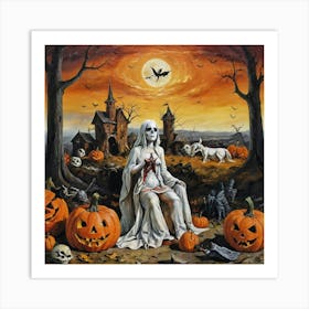 Ghosts Of Halloween Art Print