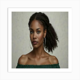 Portrait Of African American Woman 2 Art Print