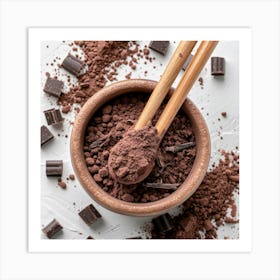 Chocolate In A Bowl Art Print