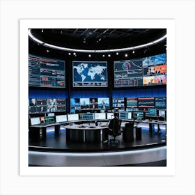 Telecommunications Control Room Art Print