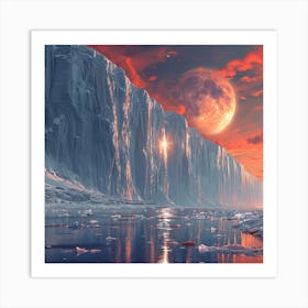 Ice Cliffs Art Print