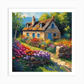 Country Cottage in Summer Art Print