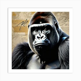 Gorilla head Art Print