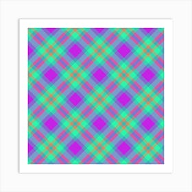 Plaid Fabric 64 Art Print