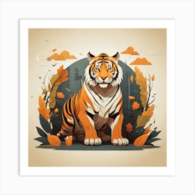 Tiger In The Forest Art Print