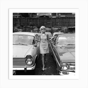 Fashion And Cars At Ascot, 1966 Art Print