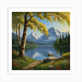 Mountain Lake 20 Art Print