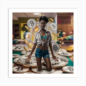 Bitcoin Girl 18 Art Print