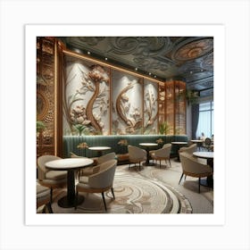 Interior Of A Restaurant Art Print