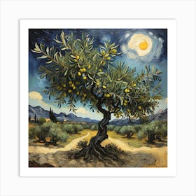 Van Gogh style, Olive tree Art Print