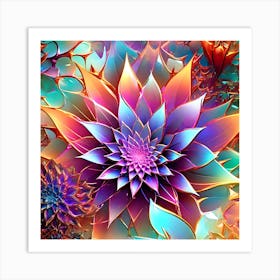 Fractal Flower Art Print