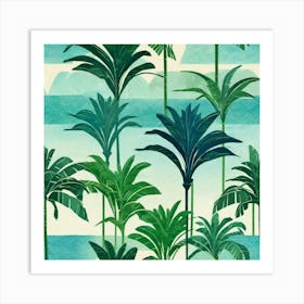 Palm leaves  Art Print