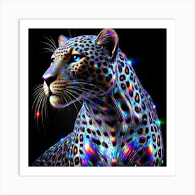 Iridescent Leopard 1 Art Print