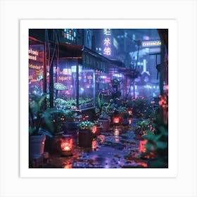 City At Night 1 Art Print