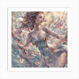 Girl In A Dress Art Print