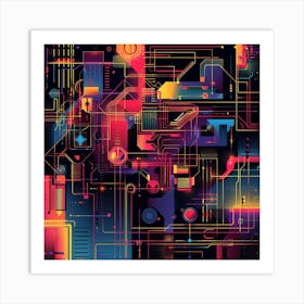 Abstract Computer Background Art Print