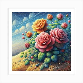 Roses In The Desert Art Print