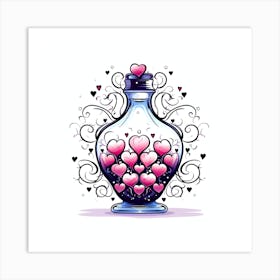 Heart In A Bottle Art Print