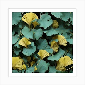 Tropical leaves of ginkgo biloba 11 Art Print