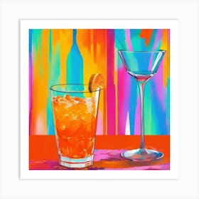 Aperol Spritz Fauvist Painting Art Print Art Print