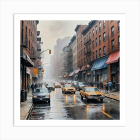 New York City Street Scene 1 Art Print