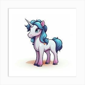 Cute Unicorn 550 Art Print