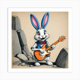 Bunny Rocker 2 Art Print