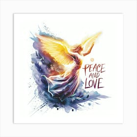 Peace And Love Art Print