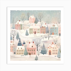 Winter Village 8 Art Print