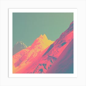 Abstract Mountain Landscape Art Print