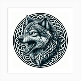 Celtic Wolf Art Print