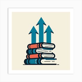 Books Design Collection Cartoon Reading Book Book Collection (25) Art Print