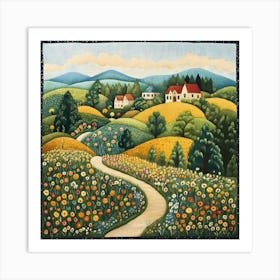 European Countryside Tapestry 16 Art Print