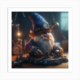 Steampunk Gnome 1 Art Print