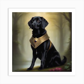 Black Labrador Art Print