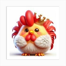 Rooster With Crown 3 Art Print