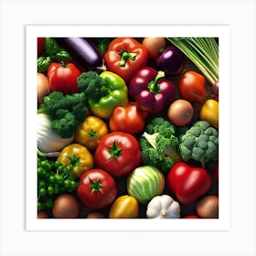 Colorful Vegetables 3 Art Print