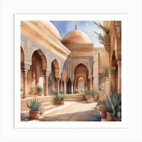 MoroCco WatercoloR Art Print