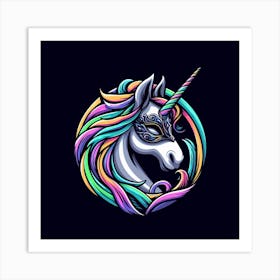 Unicorn Mascot 2 Art Print