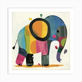 Charming Illustration Elephant 8 Art Print