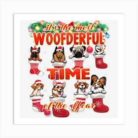 Funny Christmas Pun Dog Lover Xmas Art Print