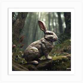 Rabbit In The Woods 61 Art Print