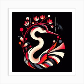 Chinese Crane 1 Art Print