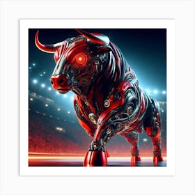 Bull Robot 1 Art Print