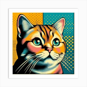 Pop Cat 12 Art Print